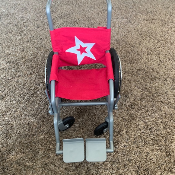 American Girl Doll Red Whellchair - Picture 10 of 11